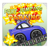 funy jumping parking icon