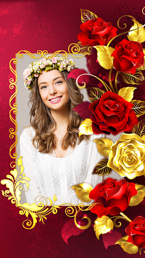 Flower Photo frame 2020 : Rose Flower Photo Editor screenshot 1