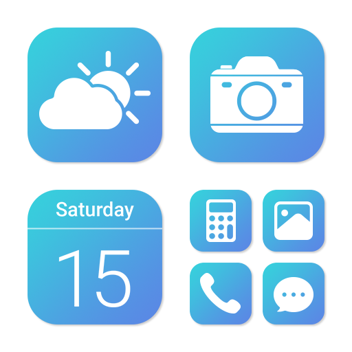 Wow Cyan Theme - Icon Pack icon