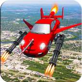 Flying Car Shooting Adventure: Fighting War Sim