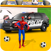 Superheroes Police Car Stunt Top Racing Games icon