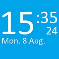 Simple Clock Widget with Seconds on 9Apps
