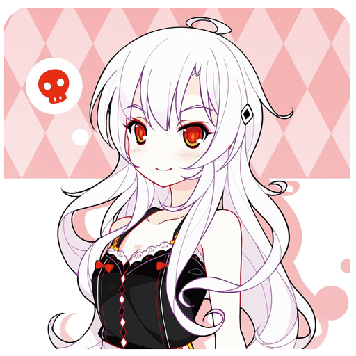 Goth Anime Red Eyes Wallpaper icon