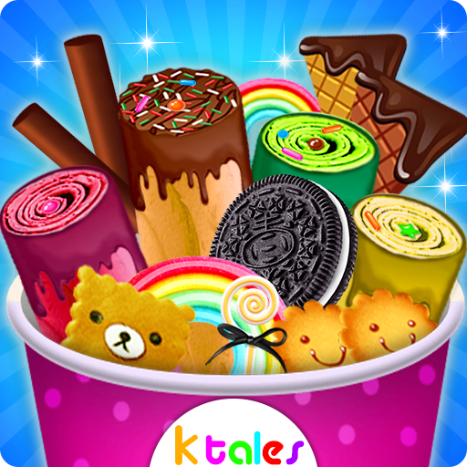 Ice Cream Rolls Maker- Rainbow Sandwich Food Stall icon