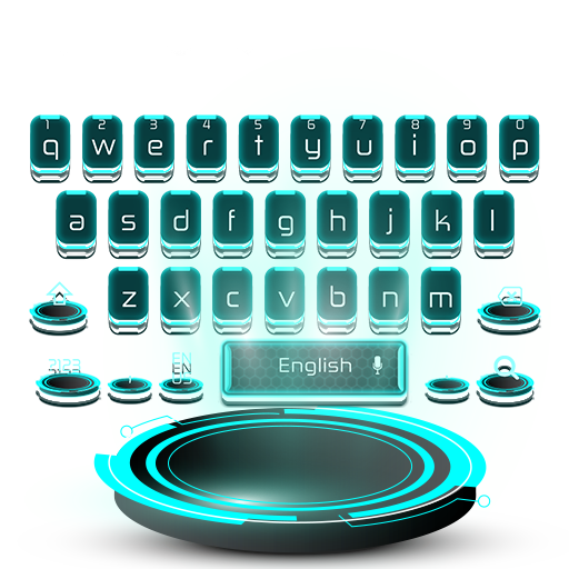 Blue Tech Keyboard icon