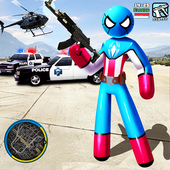 Capitaine Spider american Stickman Rope Hero icon