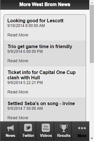 West Brom Football News screenshot 2