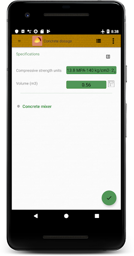 Concrete dosage screenshot 1