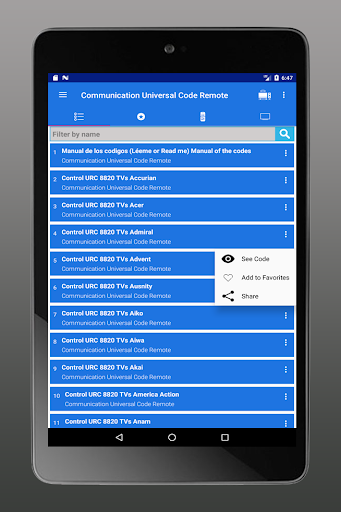 Universal codes for Communication (Smart Control) screenshot 5