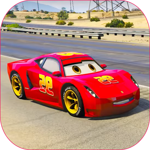 Splashy Superhero Vertigo racing : lightning car icon