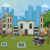 Car Escape From Dilapidated Area