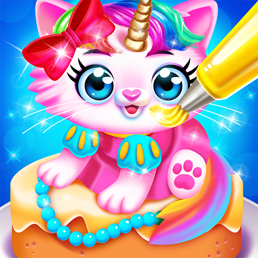 Cute Pet Dress Up Cakes - Rainbow Baking Games icon