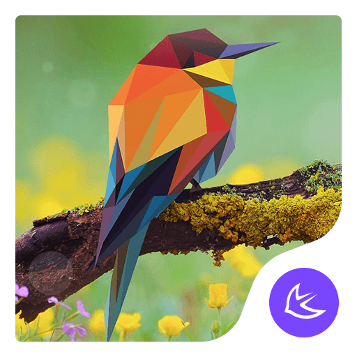 Free Colorful Lovely Bird theme for Android icon