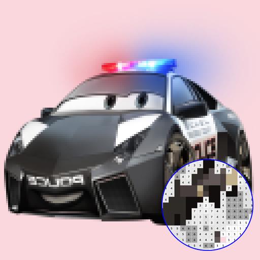 Cars Color By Number, Cars Coloring Pages icon