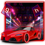 Racing Red Car Keyboard Theme icon