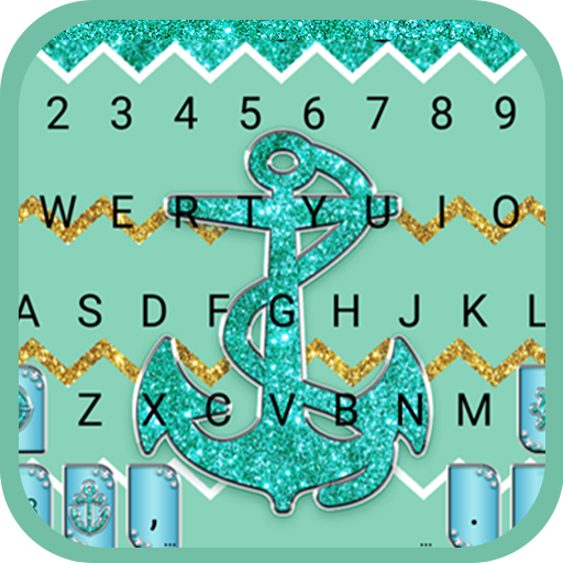 Mint Green Glitter Emoji Keyboard Wallpaper icon