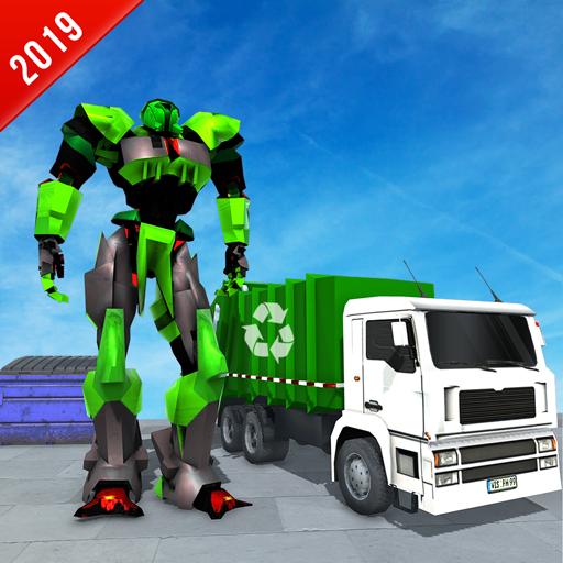 Garbage Truck Robot Transform City Trash Cleaner أيقونة