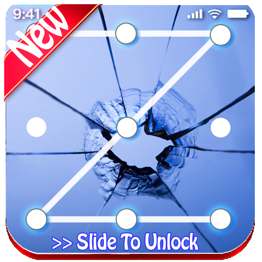 Broken Screen Lock Screen Passcode, broken glass icon
