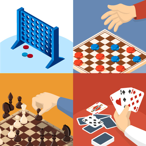 Damas - Ajedrez - 4 en raya - Solitario - 4 en 1 icon