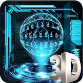 3D hologram tech keyboard theme on 9Apps