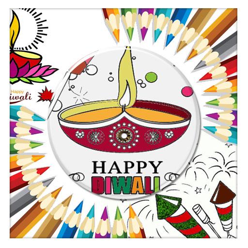 Diwali Colouring - Greeting cards icon