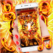 Fire flame tiger theme icon