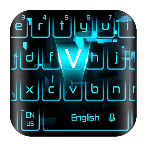 Neon Blue Keyboard icon
