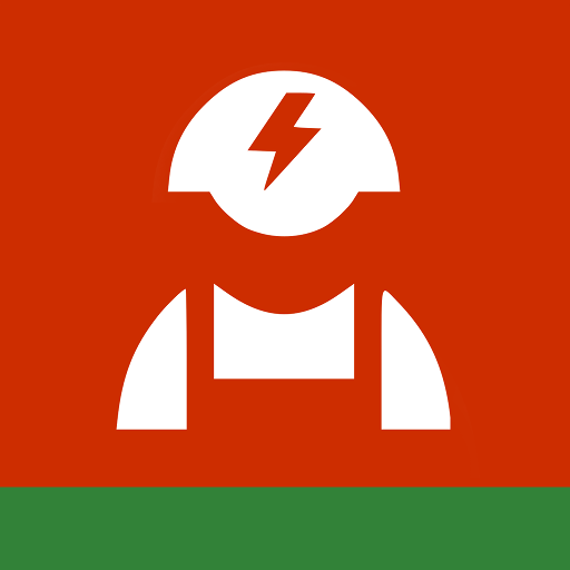 Mobile electrician icon