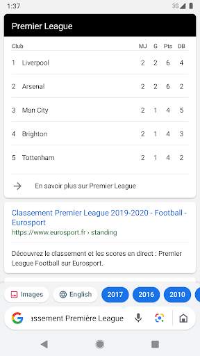 Google Go screenshot 2