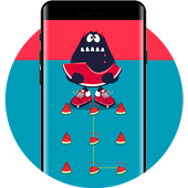 Watermelon APP Lock Theme Monster Pin Lock Screen icon
