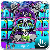 Colorful Skull Skate Graffiti Keyboard Theme icon
