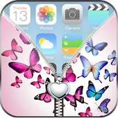 Love Butterfly Zip Lockscreen