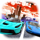 race car extreme traffic driving icon