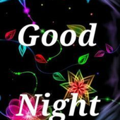 Good night wishes card icon