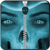 Skull zip lock screen icon