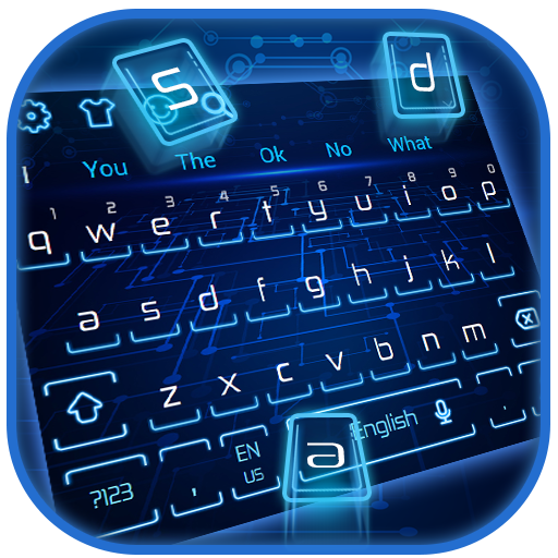Flash Tech Hologram Keyboard Theme icon