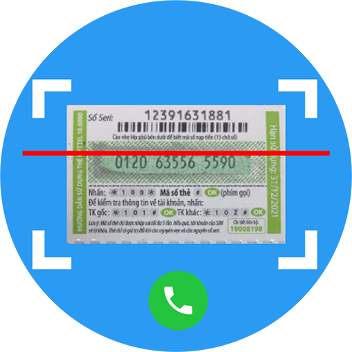 Nạp thẻ bằng camera | Nạp card| Quét mã thẻ icon