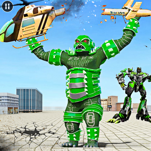 Gorilla Robot Car Transform: New Dragon Robot Game icon