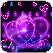 Glittering Neon Love Keyboard on 9Apps