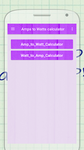 Amps to Watts Calculator screenshot 2