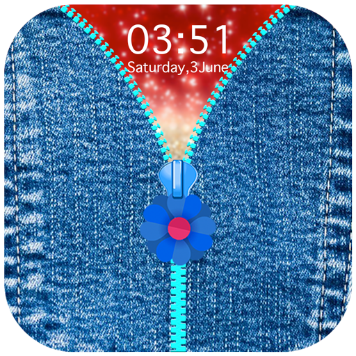 Jeans Zipper Lock Screen icon