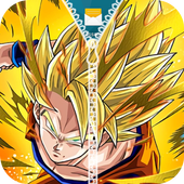 Saiyan Goku Zipper Lock Screen icon