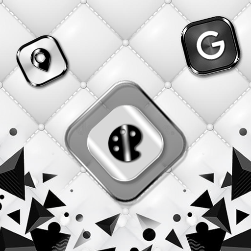 Black, N, White Theme &amp; Live Wallpaper icon