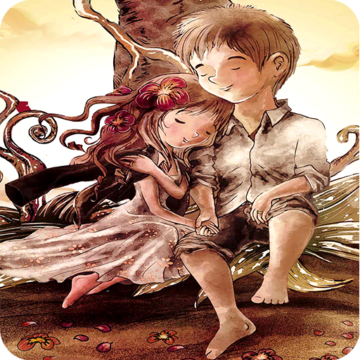 Cute Cartoon Couple Wallpaper أيقونة
