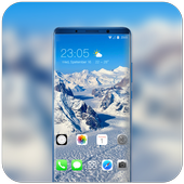 Theme for Oppo R17 Pro&amp;iphone 7 plus winter white icon