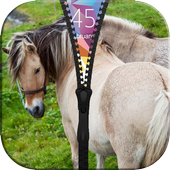Horse Zipper Lock Screen Theme icon