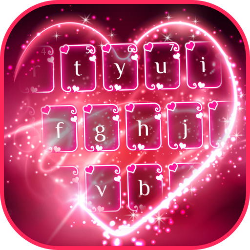 الحب قلب أحمر لوحة المفاتيح أيقونة