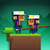 Monkey ropes icy icon