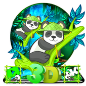 Cute Panda 3D Parallax Launcher Theme icon