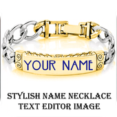 Stylish Name Necklace Text Editor Image icon